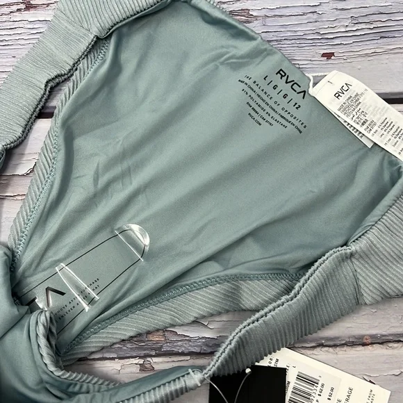 🆕NWT RVCA Salt Wash Mid Rise Medium Coverage Bikini Bottom Size Large - Picture 4 of 10